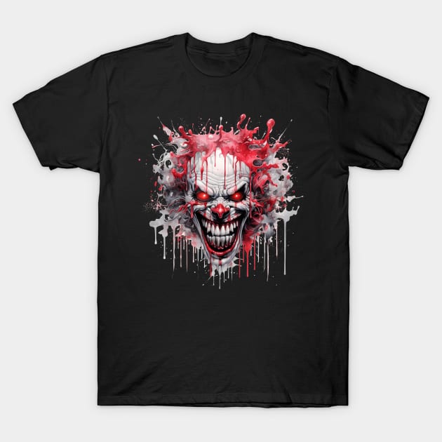 Scary Horror Clown T-Shirt by BisonPrintsCo